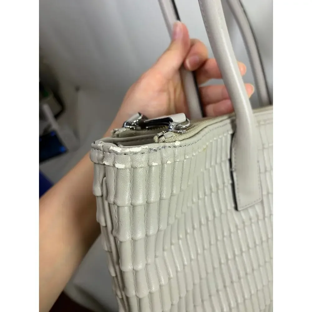 Calvin Klein Modern Essential Bucket Bag Light Grey Large Tote (read)